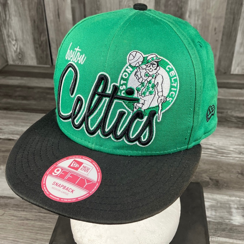 New Era 9FIFTY Boston Celtics Snapback Hat Green Black NBA Hardwood Classics M/L